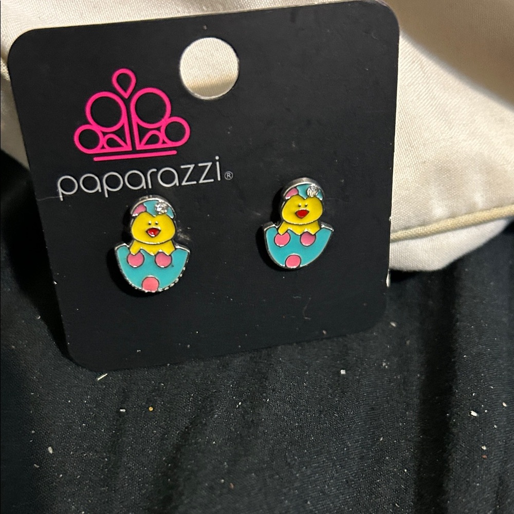 Paparazzi Kids' Yellow and Teal Duck Earrings